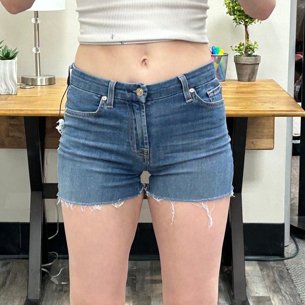 7 For All Mankind b(air) Denim Cut Off Shorts - Size 27
